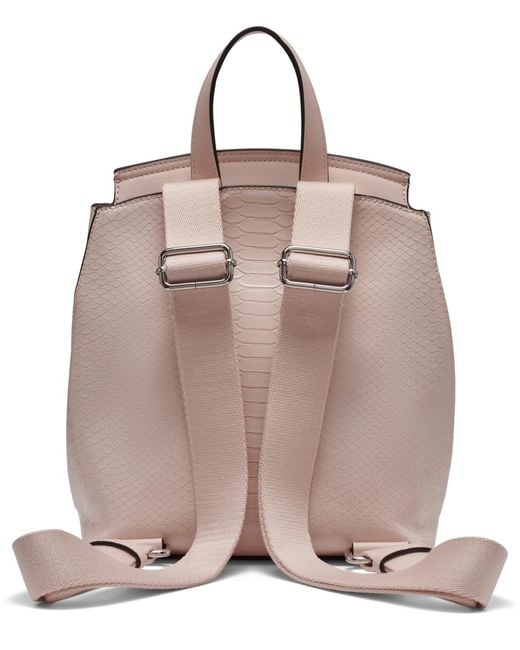 Calvin Klein Brown Small Arabella Snake Backpack