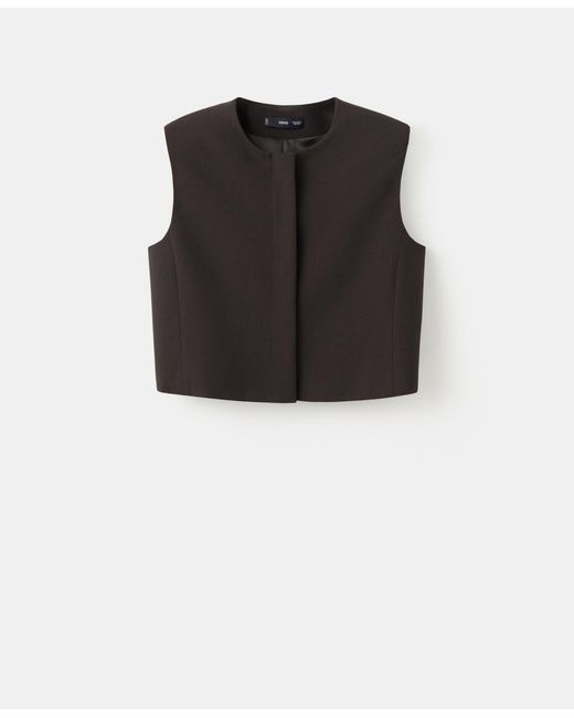 Mango Gray Wool-blend Crop Top