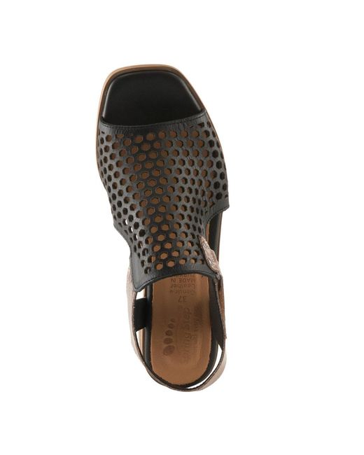 Spring Step Black Gosset Slingback Sandal