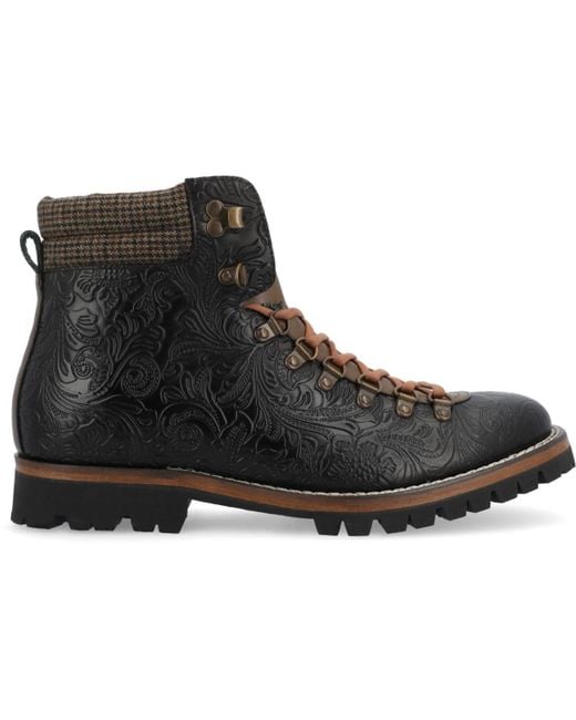 Taft Black Viking rugged Hiker Style Lace-up Boot for men