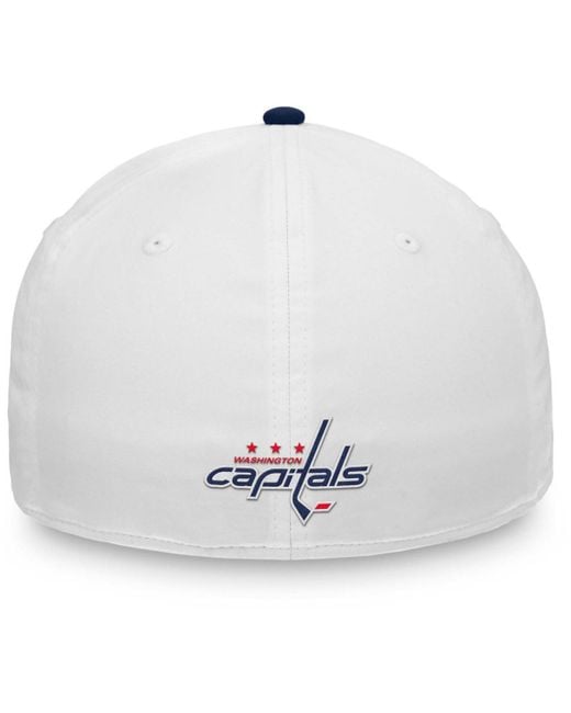 Washington Capitals Fanatics Branded 2021 NHL Draft Authentic Pro On Stage  Trucker Snapback Hat - White/Navy