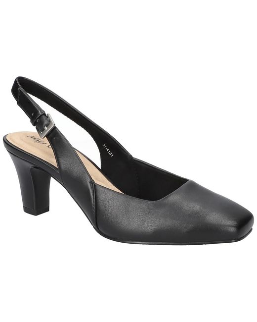 Easy Street Black Ritsa Square Toe Slingback Pumps