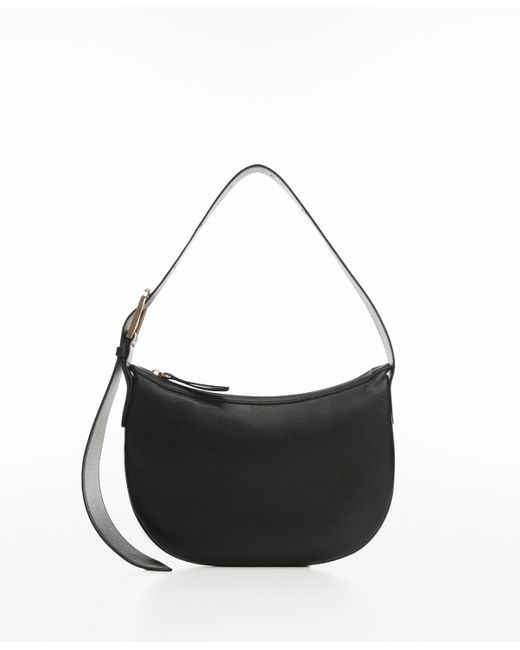 Mango Leather Shoulder Bag in Black Lyst