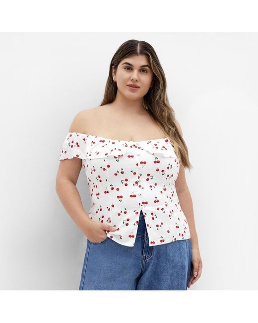 City Chic White Plus Size Bella Top