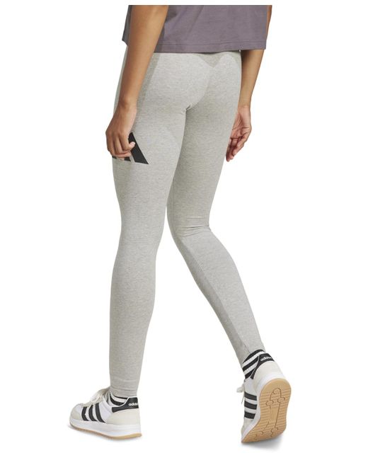 Adidas Gray Essentials Big Logo Cotton leggings