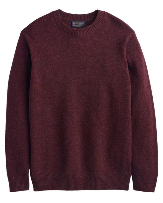 Pendleton Red Wool Crew Sweater for men
