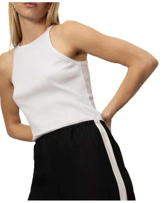 Sanctuary Black Side-striped Casual Track Pants
