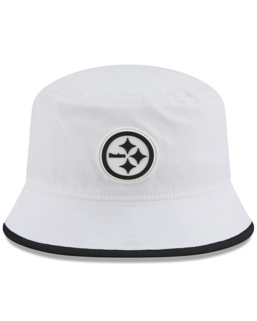 KTZ White Pittsburgh Steelers 2025 Nfl Training Camp Stretch Bucket Hat for men