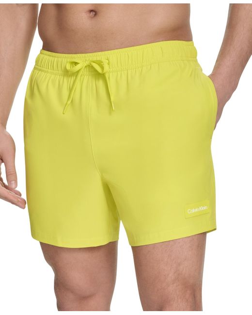Calvin Klein Green Core Euro Regular-fit Quick-dry 5" Swim Trunks for men