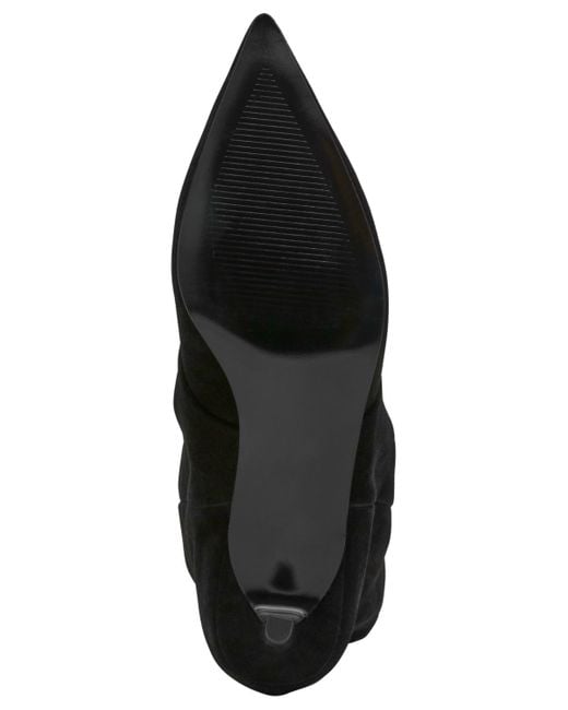 Steve Madden Black Luca Slouchy Kitten Heel Dress Boots Regular Wide Calf