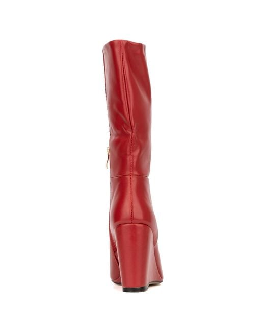 TORGEIS Red Milan Mid Calf Boots