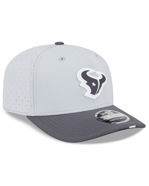 KTZ Gray/graphite Houston Texans 2025 Nfl Training Camp 9seventy Adjustable Hat for men