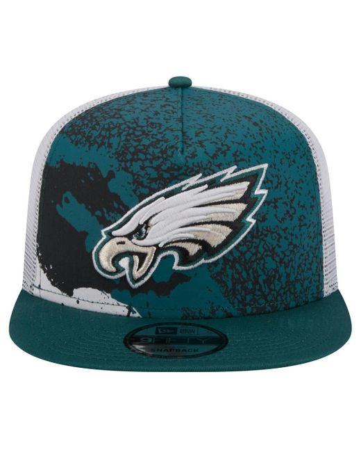 KTZ Midnight Green Philadelphia Eagles Court Sport 9fifty Snapback Hat for men