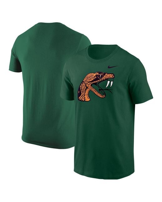 Nike Green Florida A M Rattlers Primary Logo T-shirt for men
