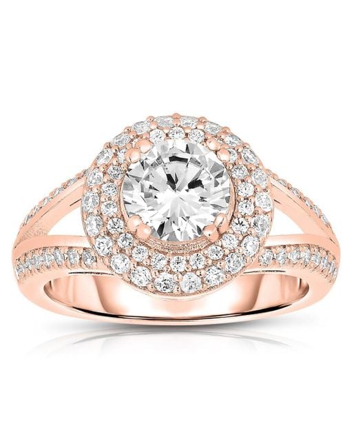 Genevive Jewelry Pink Stunning Sterling Silver 18k Rose Gold Plated