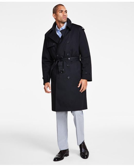 Michael Kors Blue Classic-fit Trench Coat for men