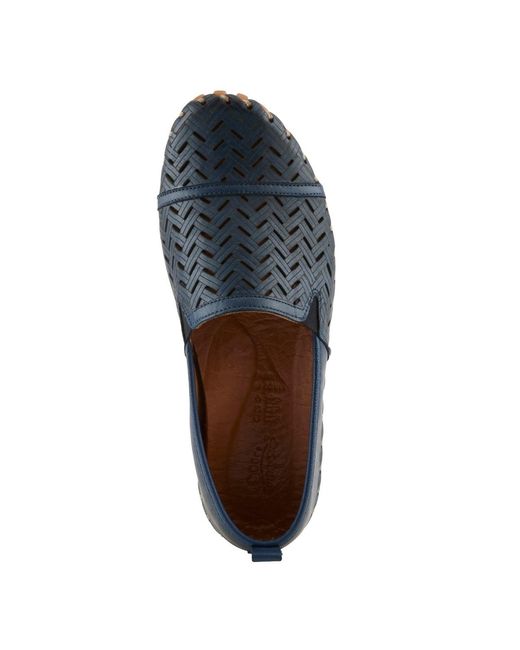Spring Step Blue Kapri Flexible Leather Loafer