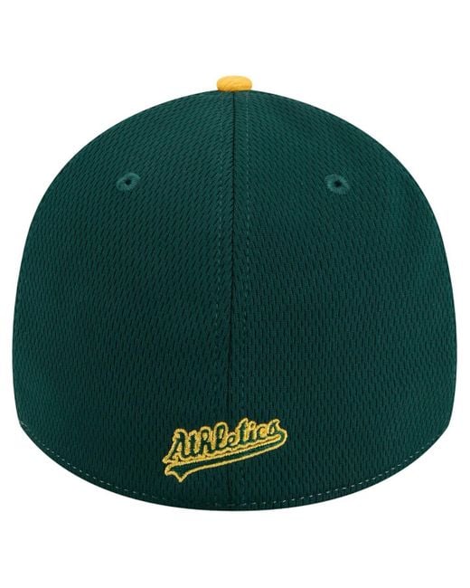 KTZ Multicolor Dark Green/gold Athletics 2025 Mlb Clubhouse 39thirty Flex Hat for men