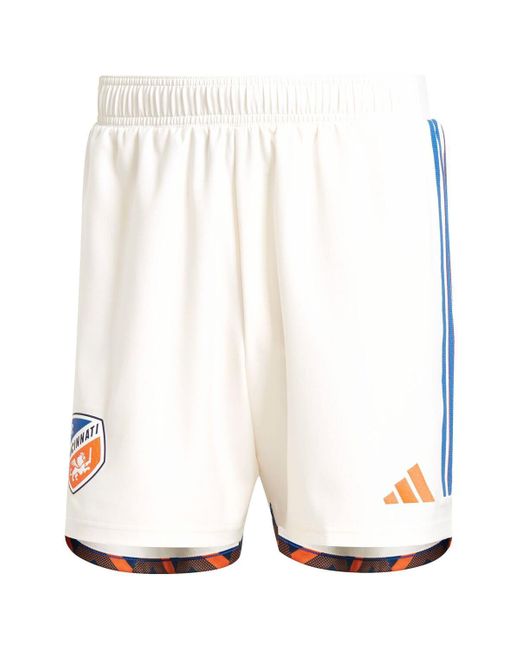 Adidas White Fc Cincinnati 2024 Away Aeroready Authentic Shorts for men