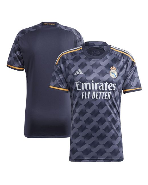Adidas Blue Real Madrid 2023/24 Away Replica Jersey for men