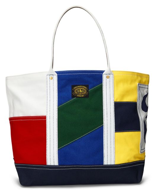 Polo Ralph Lauren Multicolor Large Colorblocked Tote Bag for men