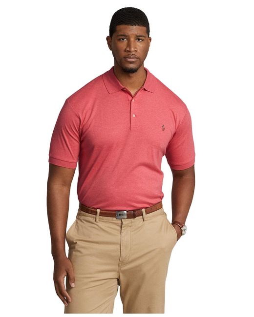 Polo Ralph Lauren Big & Tall Soft Cotton Polo Shirt in Red for Men