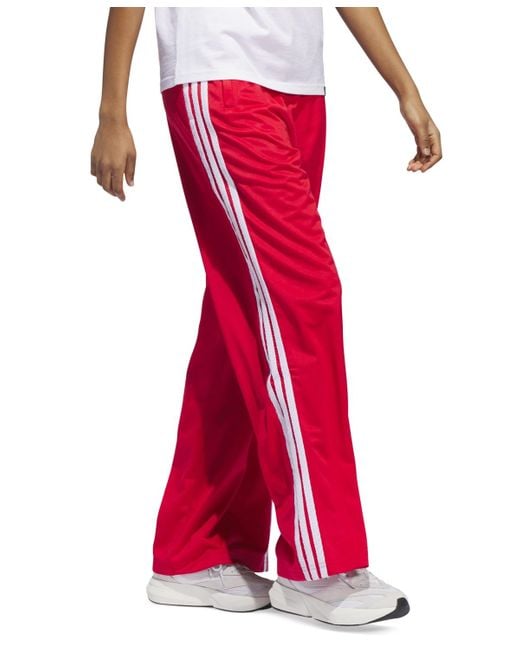 Adidas Red 3-stripe Classic Track Pants