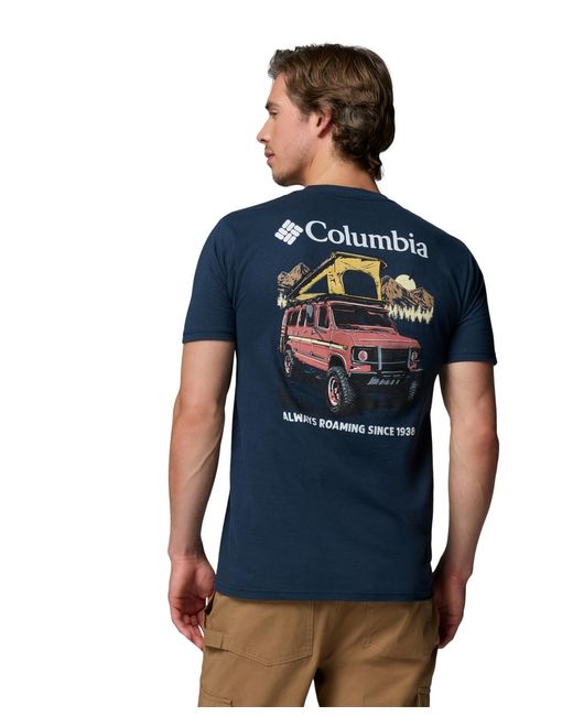 Columbia Blue Ted Graphic T-shirt for men