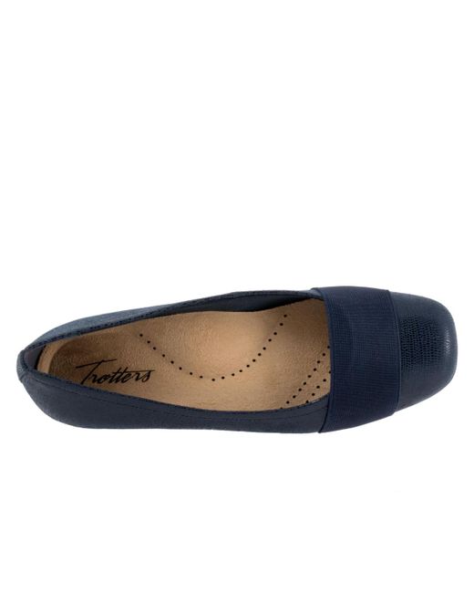 Trotters Blue Samantha Flat