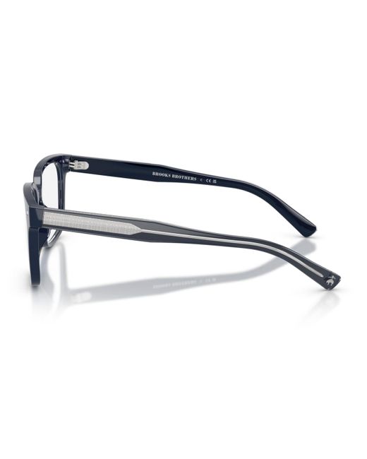 Brooks Brothers Blue Rectangle Eyeglasses for men
