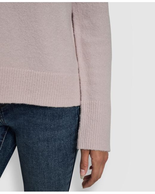 DKNY Natural Crewneck Long-sleeve Sweater
