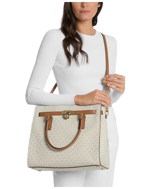 Michael Kors Natural Michael Hamilton Moderne Large Satchel