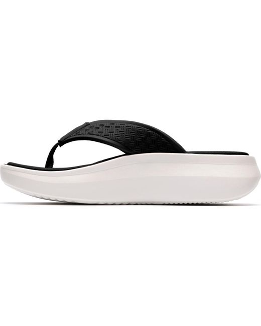 Clarks White Solevana Post Round Toe Sandals