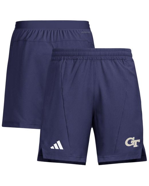 Adidas Blue Georgia Tech Yellow Jackets Program Woven Training Shorts for men