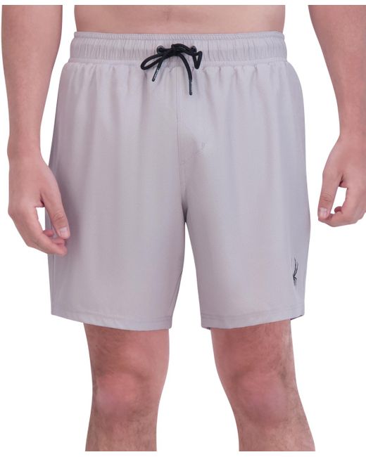Spyder Gray Maze Print 7" Volley Shorts for men