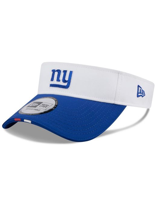 KTZ Blue White/royal New York Giants 2025 Nfl Training Camp Adjustable Visor Hat for men