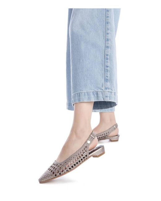 Xti Brown Slingback Flats