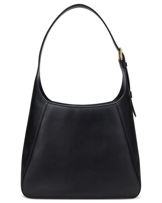 Ralph Lauren Black Leather Medium Tanner Shoulder Bag