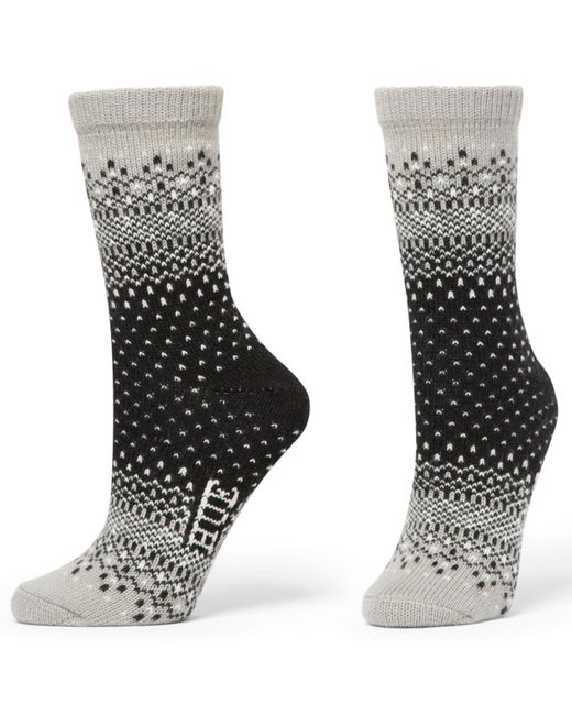 Hue Black 2-pack Ombre Fair Isle Crew Socks