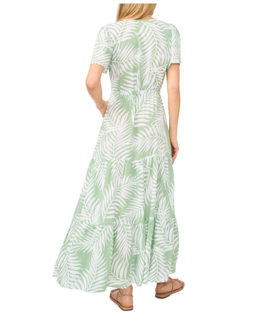 vince camuto green wrap dress Tiered Maxi in _okendo:syndication_key:CL135199426