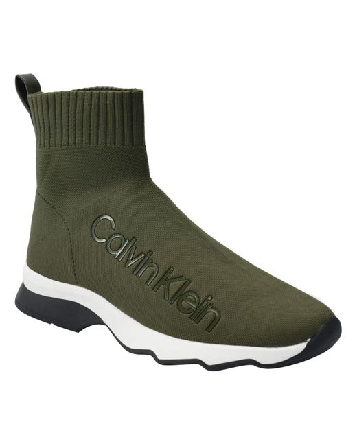 Calvin Klein Karmina Slipon High Top Sneakers in Green Lyst