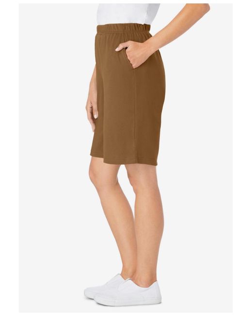 Woman Within Natural Plus Size 7-day Knit Short