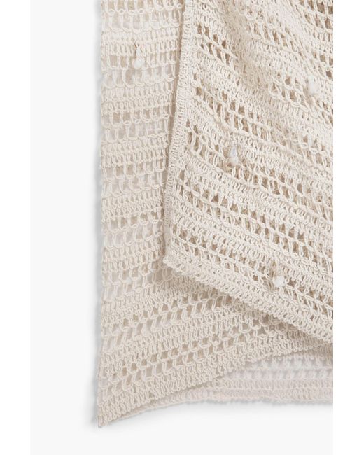 Desigual White Openwork Pareo