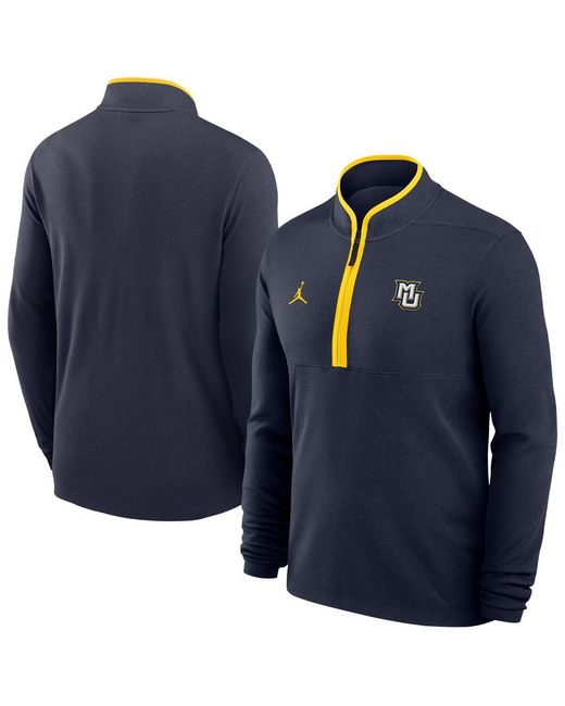 Nike Blue Marquette Golden Eagles Victory Dri-fit Half-zip Pullover Sweatshirt for men