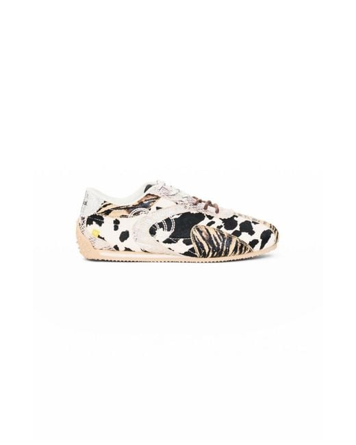 Desigual White Printed Sneakers