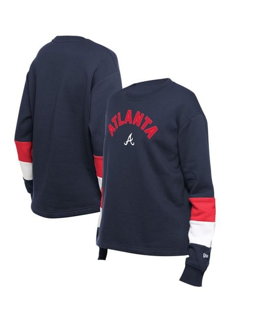 KTZ Blue Atlanta Braves Game Day Color Pullover Sweatshirt