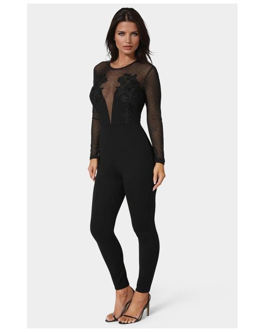 Robe BEBE Megan Noire Avec Appliques Dentelle - Taille S (Small) - Neuf Avec étiquettes (NWT) - Prix Origine 139$