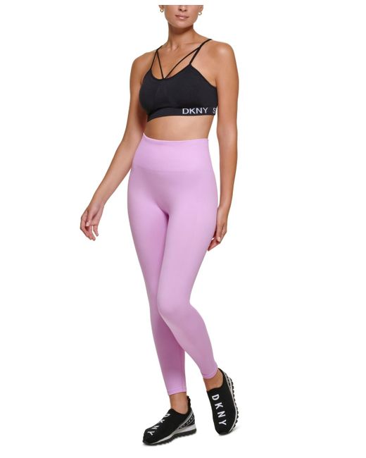 DKNY Pink Sport Performance Seamless Solid leggings