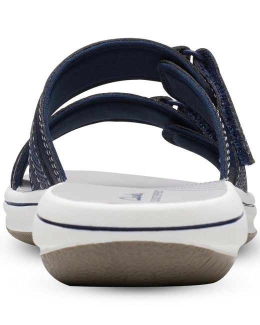 Clarks Blue Cloudsteppers Breeze Piper Double-strap Sandals