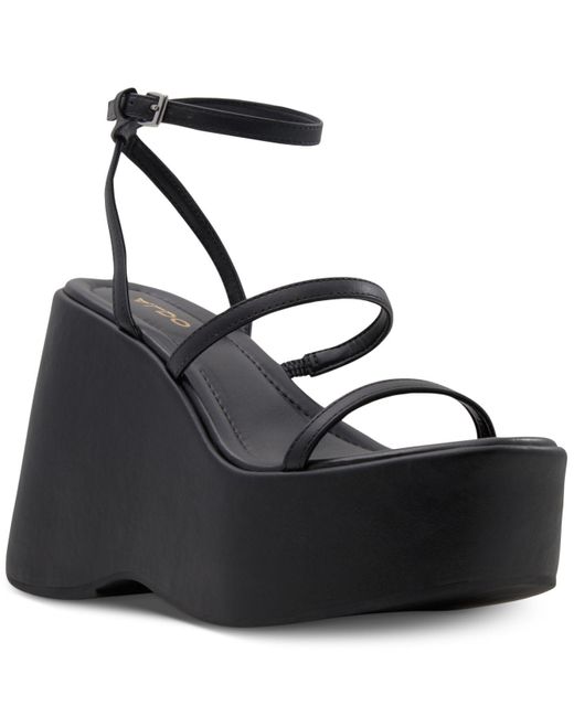 ALDO Kasie High Platform Wedge Sandals in Black Lyst